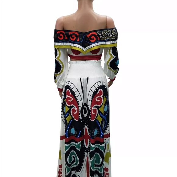 2pc Off Shoulder Dress Set - Picture 4 of 8